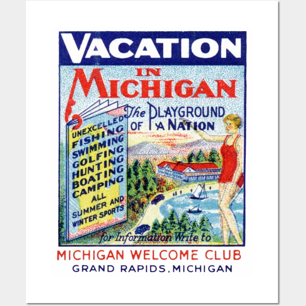 1920s Vacation in Michigan Wall Art by historicimage